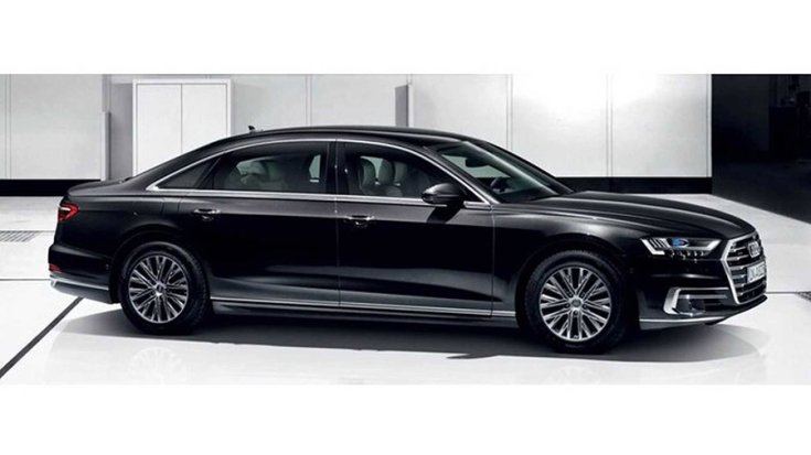 Az Audi A8 L Security oldalról
