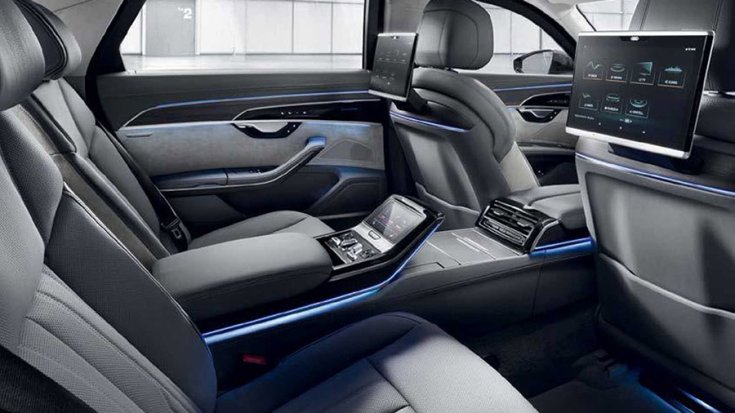 A Páncélozott Audi A8 L belseje