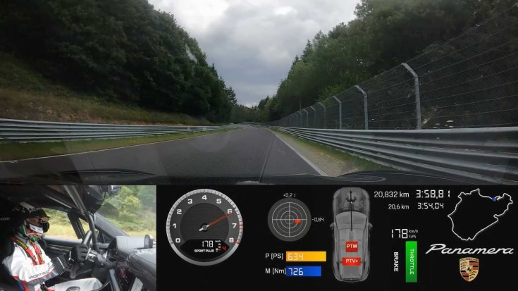 frissített Porsche Panamera Nürburgring rekord