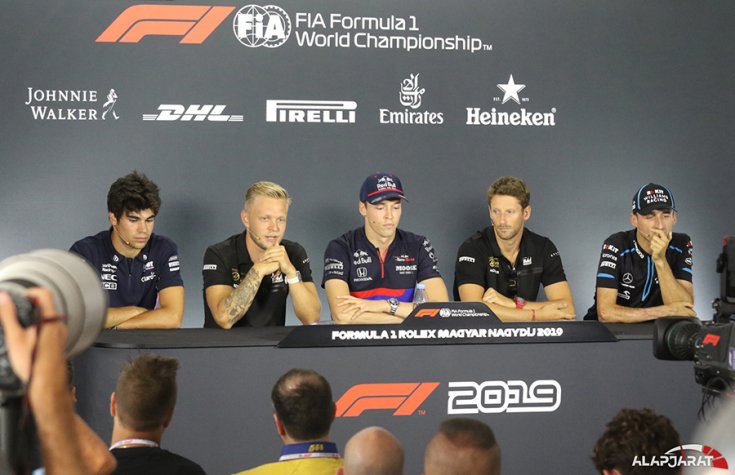 Lance Stroll, Romain Grosjean, Kevin Magnussen, Danyiil Kvjat és Robert Kubica