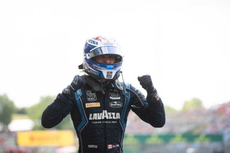 Latifi győzelmét ünnepli a Hungaroringen
