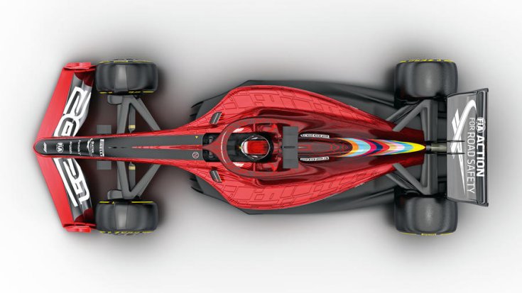 2021-es F1-es autó terve felülnézetből