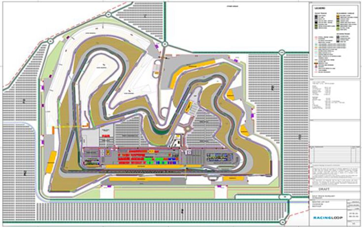 A hajdúnánási MotoGP pálya nyomvonala