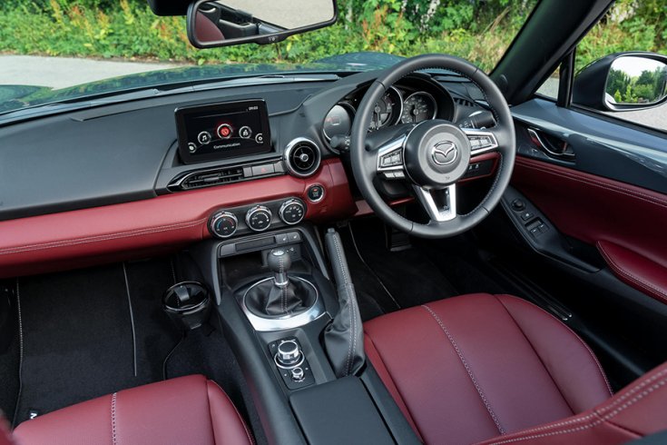 A különleges kiadású Mazda MX-5 belseje
