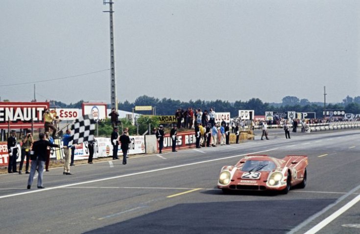 1970 Porsche 917 KH a Le Mans-i verseny végén