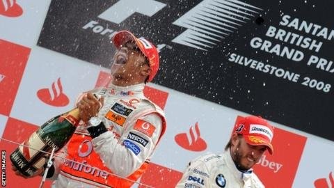 Lewis Hamilton viharos győzelme (Silverstone, 2008)
