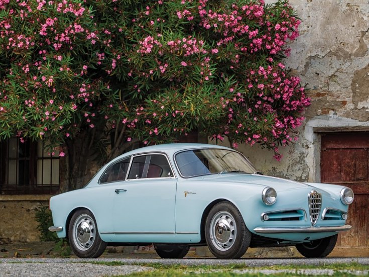 1954 1965 Alfa Romeo Tipo 750 Tipo 101 Giulietta, világoskék, oldalnézet, balról, RM Sotheby’s