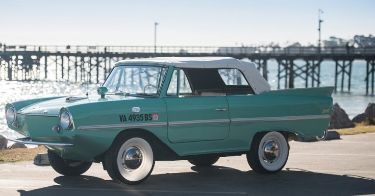 1961 Amphicar 770, zöld, oldalnézet, bal oldala