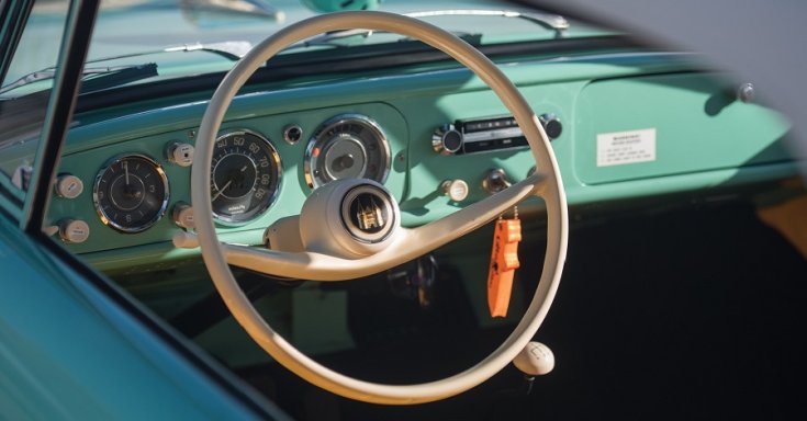 Amphicar 770 műszerfala, oldalnézet