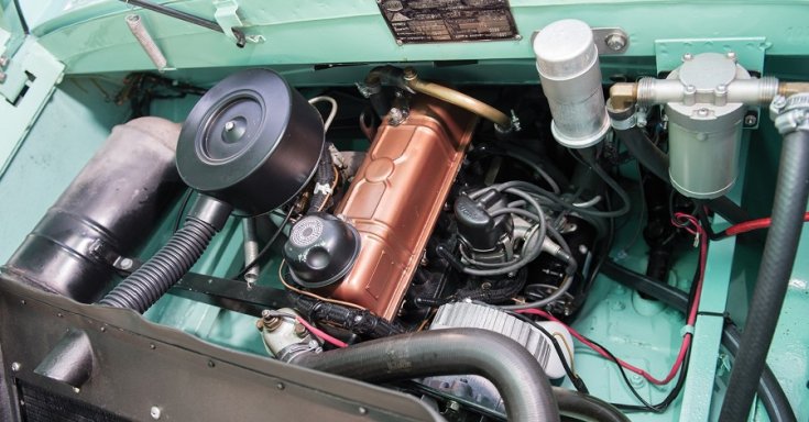 Amphicar 770, motor, felülnézet