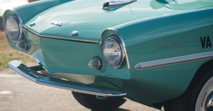 1961 Amphicar 770, zöld, elölnézet