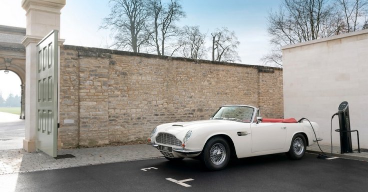 Aston Martin, DB6, MKII, EV, fehér, kabrió, oldalnézet, jobbról