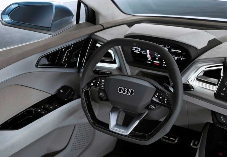 Audi Q4 e-tron tanulmányautó műszerfal