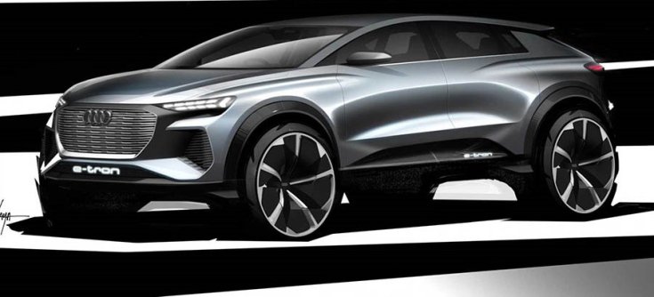 Audi Q4 e-tron koncepció oldalról