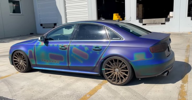 Hőre színváltoztató Audi A4 oldalról