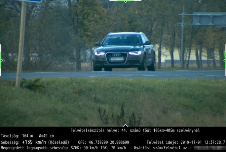 Gyorshajtáson kapott sofőr a 44-es számú főúton