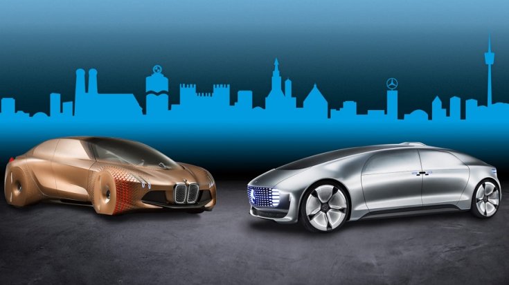 BMW és Mercedes önvezető futurisztikus autói