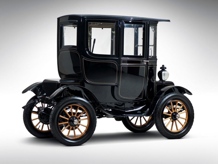 1905 Baker Electric Coupé, hátulról, balról