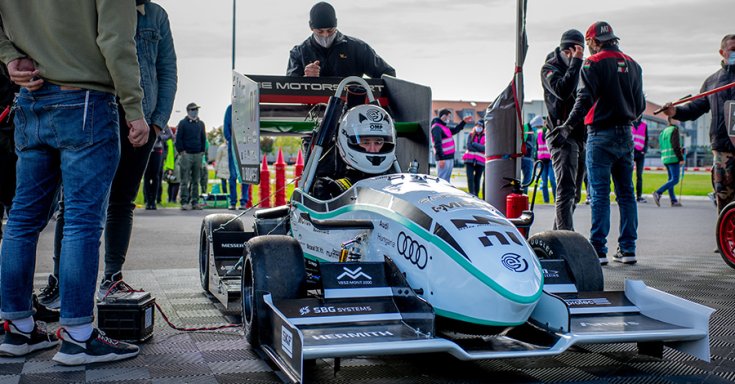 BME Motorsport 2020-as versenyautó elölről