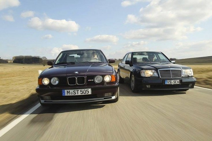 BMW M5 E34 és Mercedes 500E W124