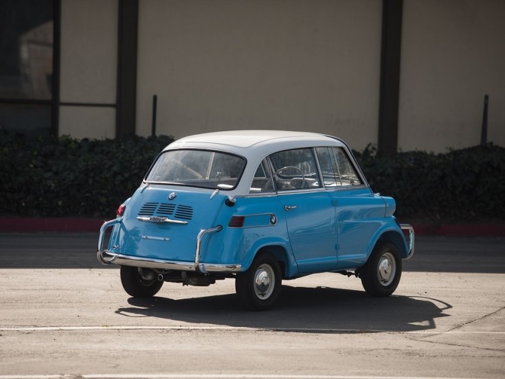 1958 BMW 600 Isetta, hátulnézet, oldalnézet, jobbról