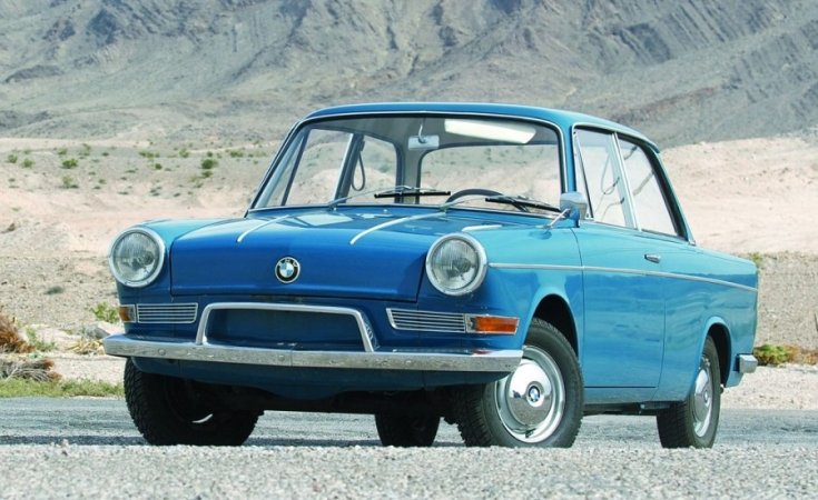 1958 BMW 600, 1959 BMW 700, kék, elölnézet, oldalnézet, balról