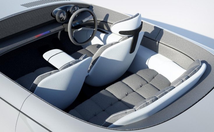 Abraham Chacko által tervezett BMW EV9-es koncepció modell belső tere