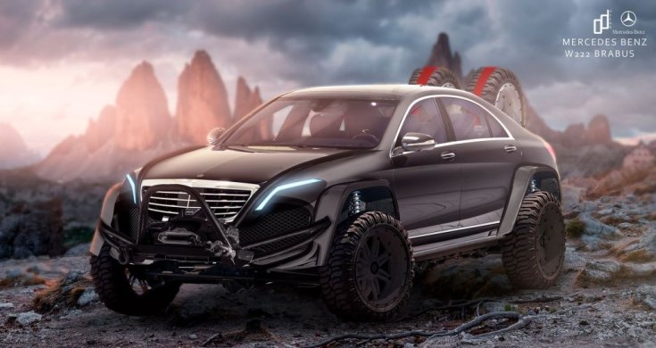 Brabus Mercedes S-osztály bütykös terepgumival