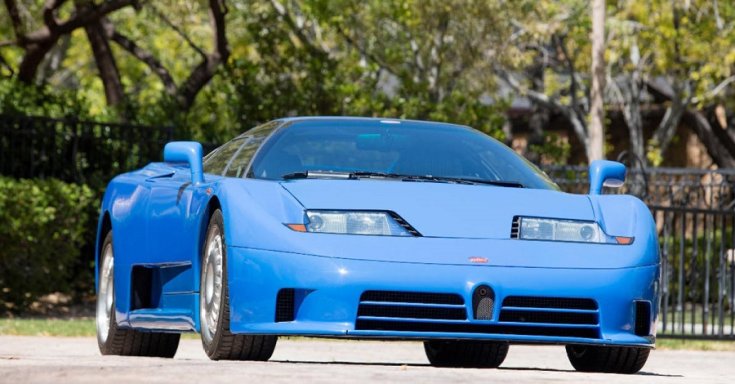 1991 Bugatti EB110, kék, előlnézet, balról