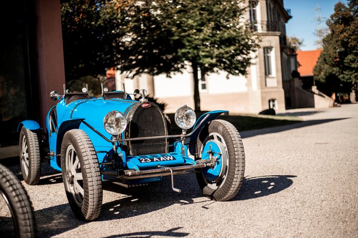 A Bugatti Type 35 elölről fotózva