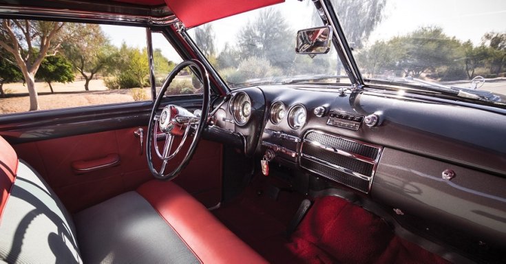 1942 - 1948 Buick Roadmaster, első ülések és műszerfal, oldalnézet, balról