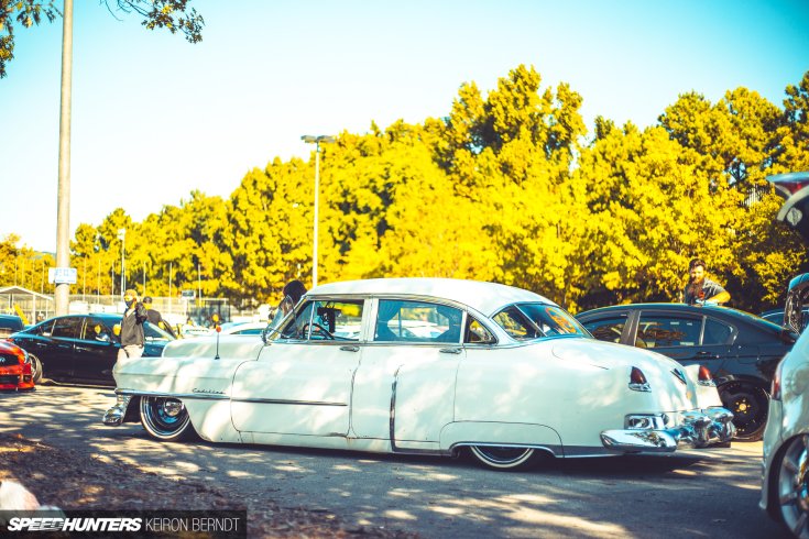 1950 Cadillac Series 52 Sedan amerikai autós találkozón oldalról