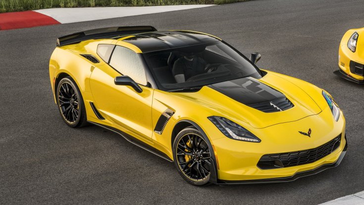 sárga Chevrolet Corvette C7