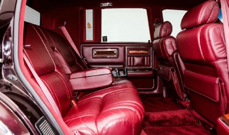 1989 1993 Chrysler Imperial, Fifth Avenue, utastér, hátsó üléssor, bordó, youngtimer, veterán, retrovasak, oldalnézet, jobbról
