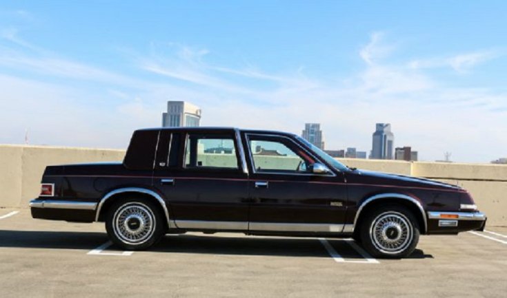 1989 1993 Chrysler Imperial, Fifth Avenue, bordó, youngtimer, veterán, szedán, retrovasak, oldalnézet, jobbról