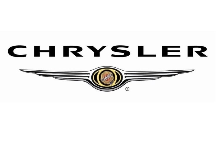 Chrysler logó, fehér háttérrel