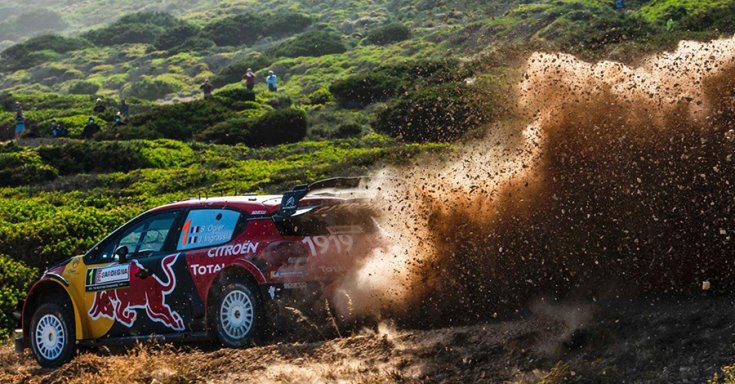 Citroen WRC futóműje munka közben