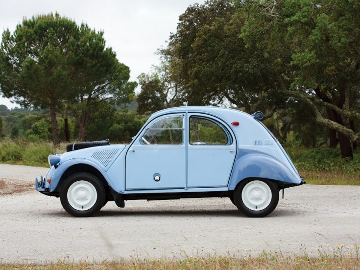 1964 Citreon 2 CV „Kacsa” 4x4 Sahara, babakék, oldalnézet, balról
