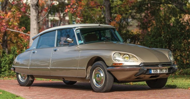 Citroën DS, barna, oldalnézet, balról
