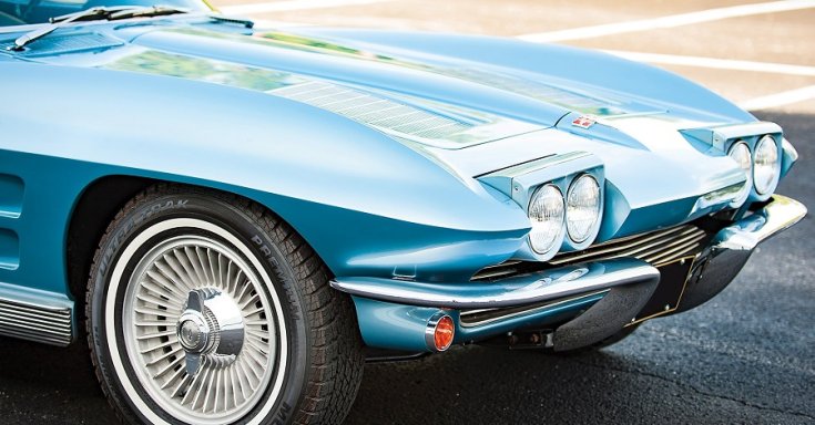 1963 Chevrolet Corvette C2 Sting Ray, kék, bukólámpák, Rm Sotheby’s