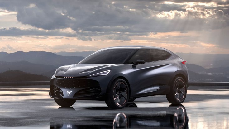 Cupra Tavascan elektromos SUV koncepcióautó elölről