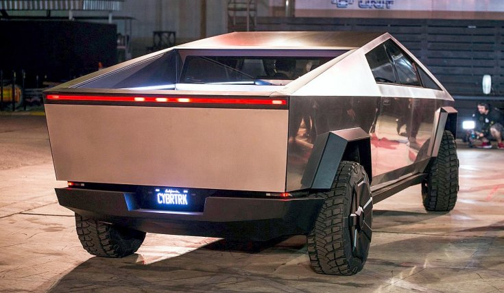 Tesla Cybertruck hátulról