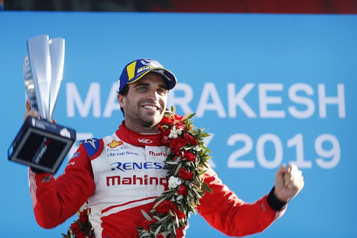 Jerome d'Ambrosio a a Marokkói E-Prix dobogóján