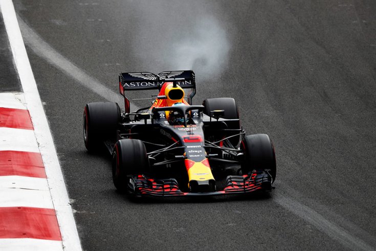 Daniel Ricciardo a Mexikói kiesése közben