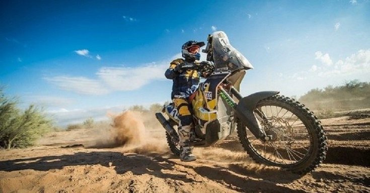 Dési János terepmotoros a Dakar-ralin