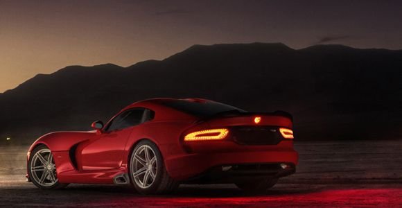 dodge viper világító logó