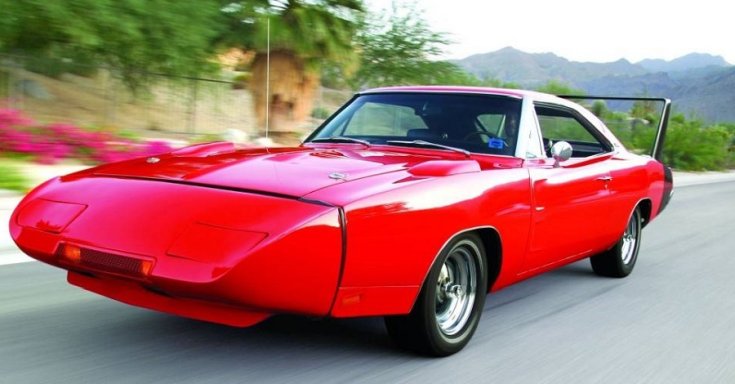 1969 Dodge Charger Daytona, vörös, oldanézet, jobbról