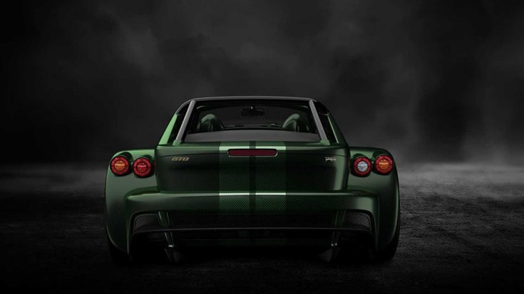 A Donkervoort D8 GTO-JD70 hátulról fotózva