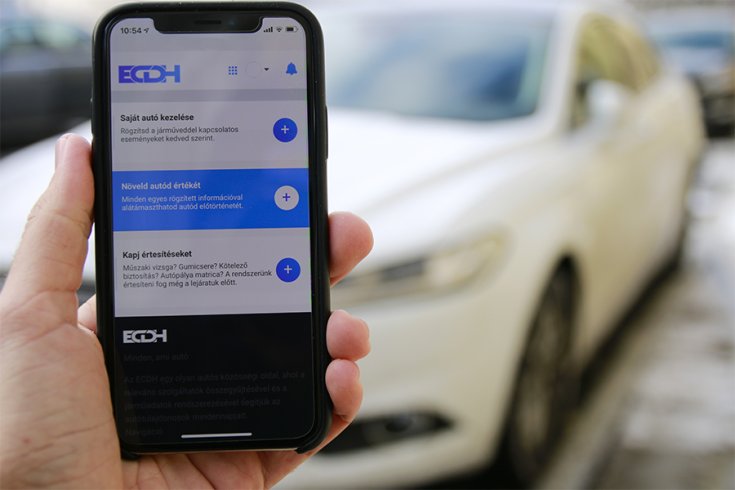 ecdh.hu autó menedzselő alkalmazás mobilon
