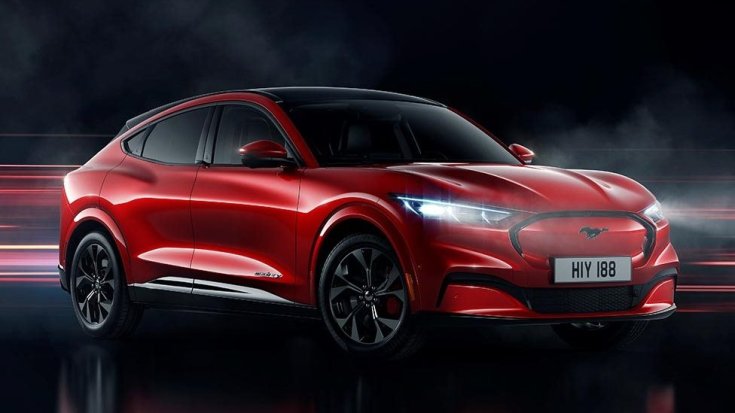 Elektromos Ford Mustang oldalról